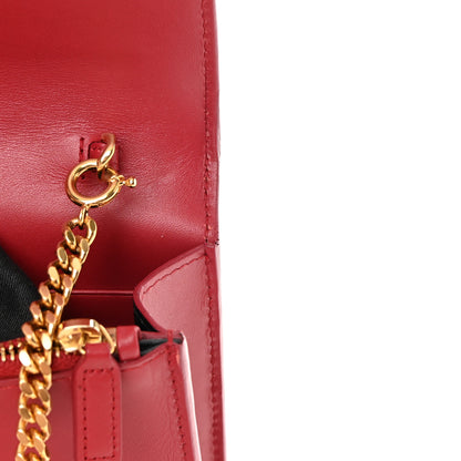 Saint Laurent Smooth Calfskin Classic Monogram Kate Tassel Chain Wallet New Lipstick 17 of 20