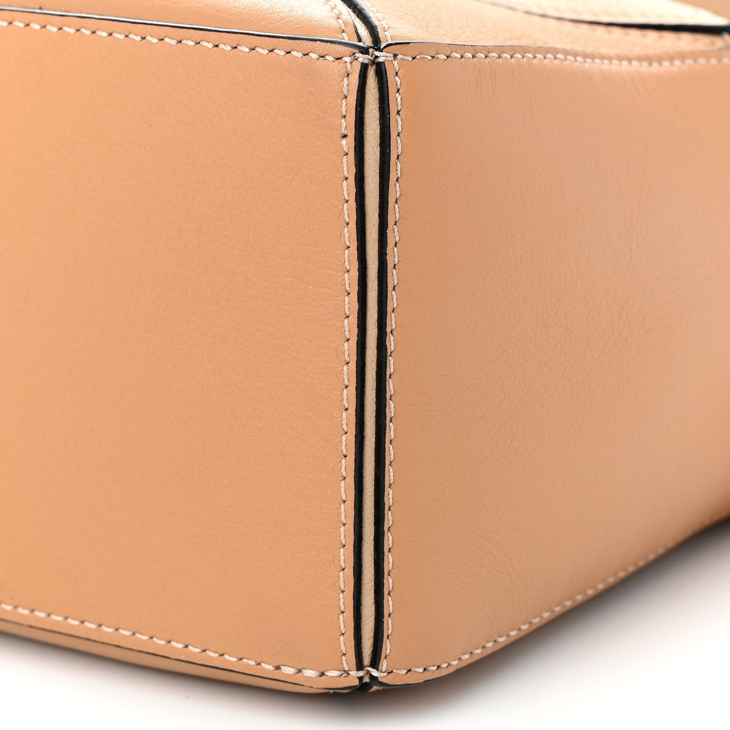 Calfskin Small Puzzle Bag Dusty Beige Soft White