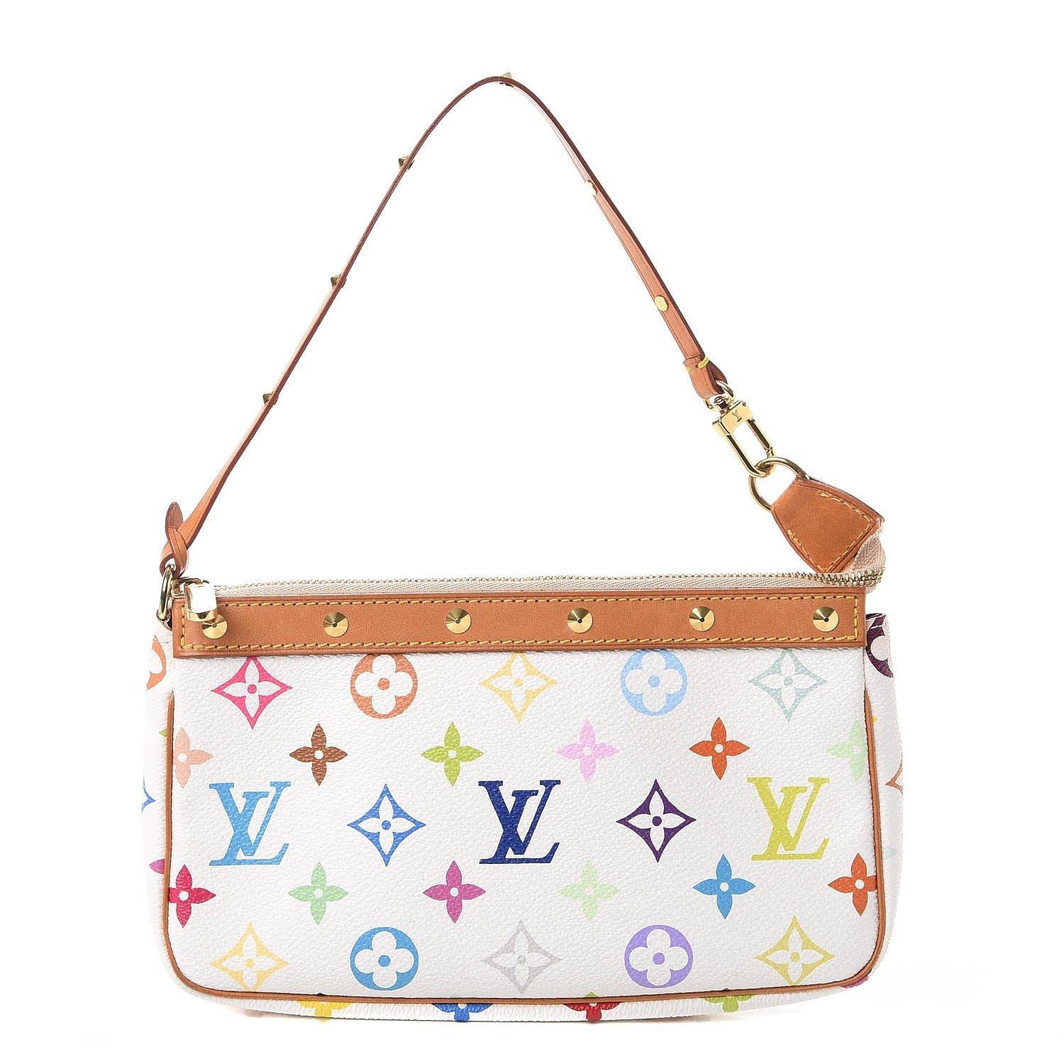 Louis Vuitton Monogram Multicolor Pochette Accessories White 1 of 9
