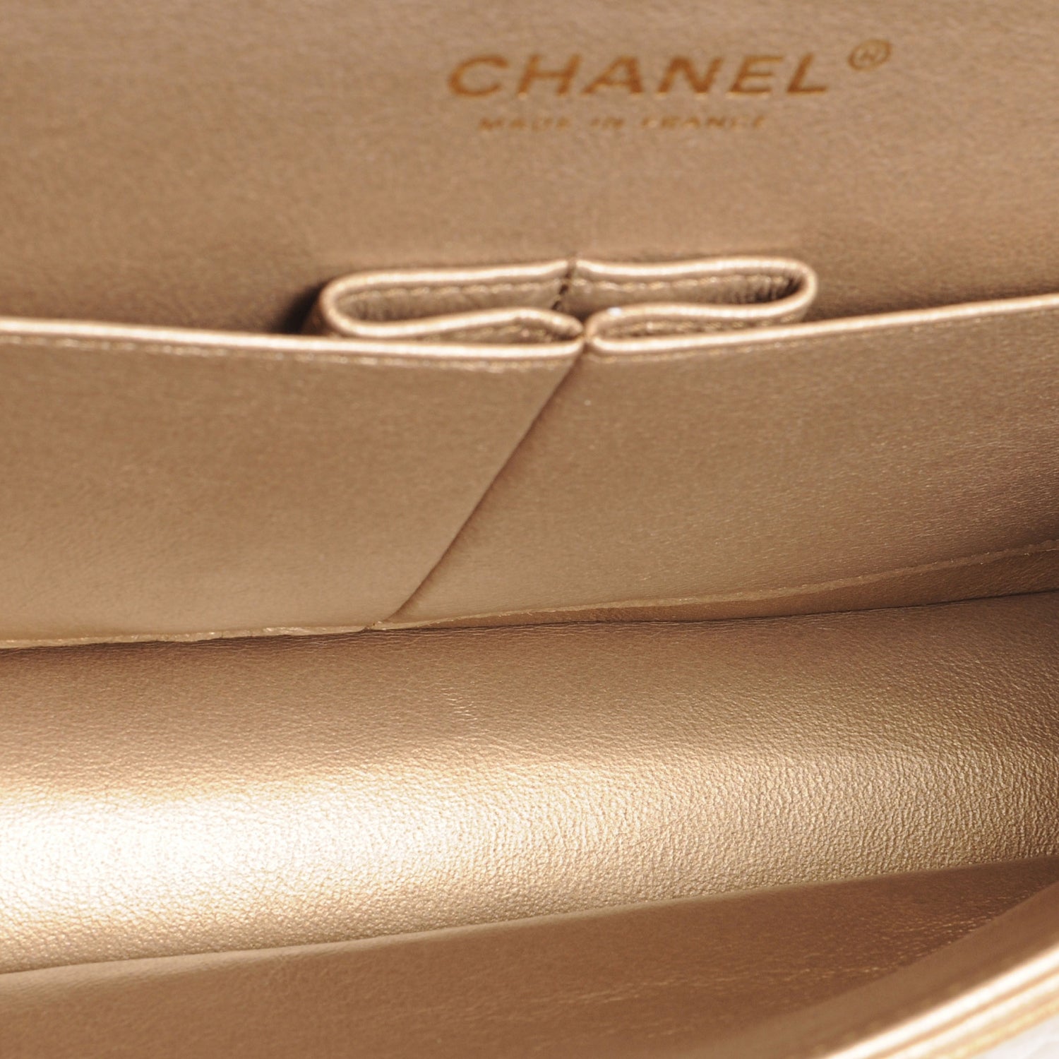 Chanel Lambskin Medium Double Flap Metallic Khaki 7 of 7