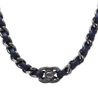 Chanel Lambskin CC Turnlock Choker Necklace Navy Blue 4 of 6