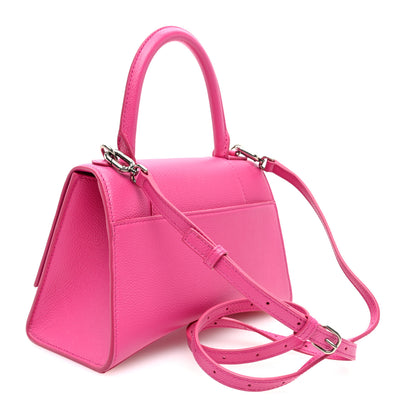 Balenciaga Grained Calfskin Tonal B Small Hourglass Top Handle Bag Acid Fuchsia 3 of 10