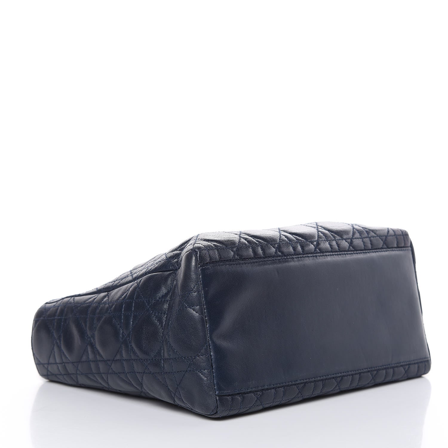 Christian Dior Lambskin Cannage Medium Lady Dior Navy Blue 4 of 17
