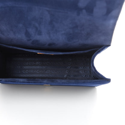 Prada Velvet Cahier Shoulder Bag Azzurro 5 of 14