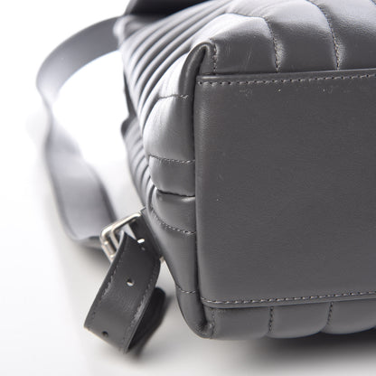 Saint Laurent Calfskin Y Quilted Monogram Medium Loulou Backpack Asphalt 9 of 10