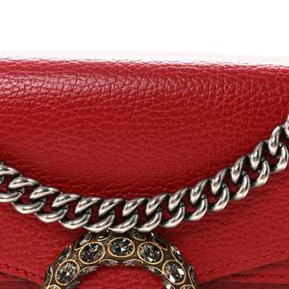 Gucci Dollar Calfskin Swarovski Crystal Small Dionysus Shoulder Bag Hibiscus Red 8 of 10