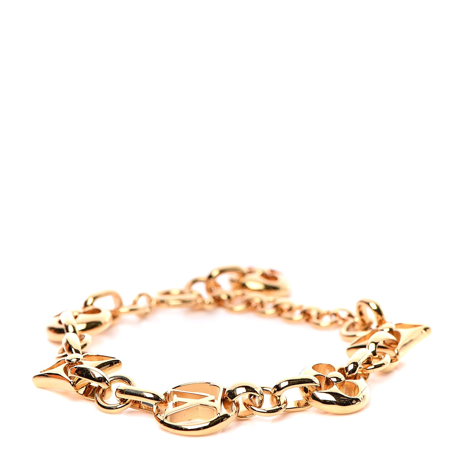 Louis Vuitton Metal Large Crazy In Lock Bracelet Gold 1 of 3