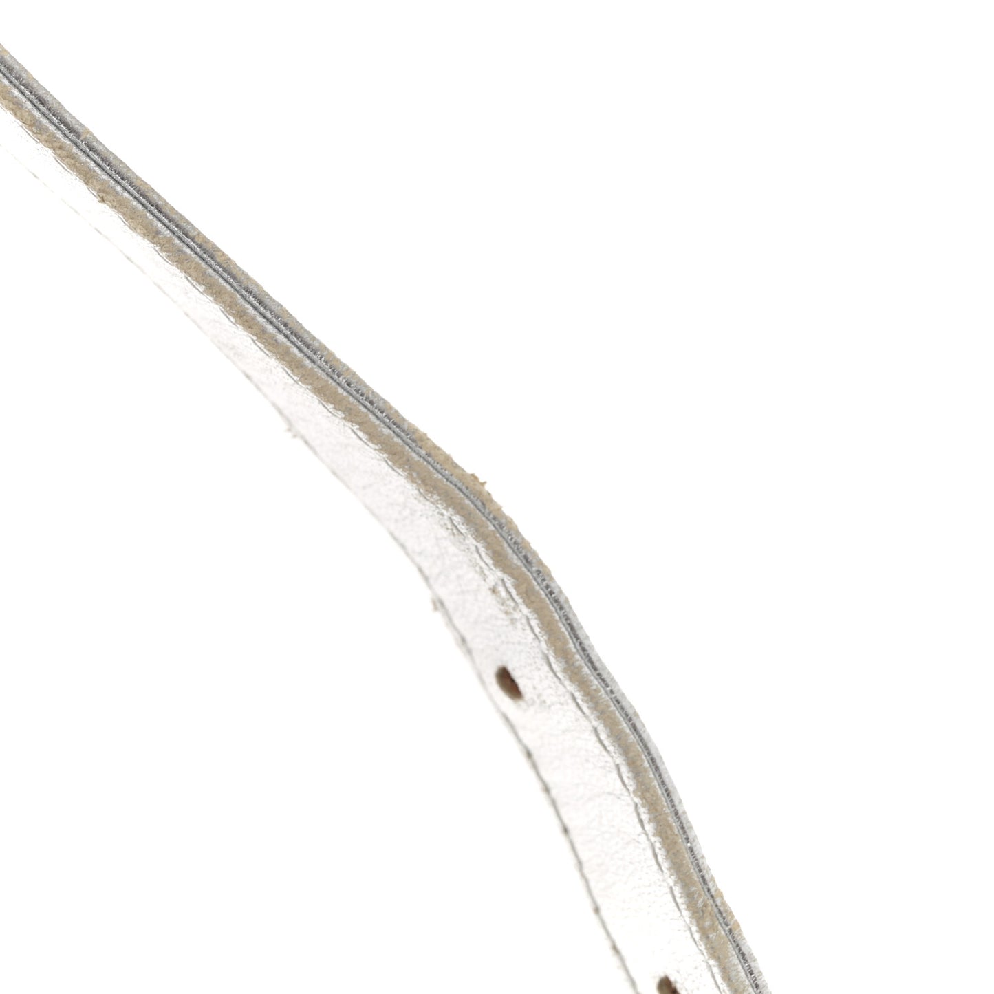 Metallic Nappa Crystal Baguette Silver