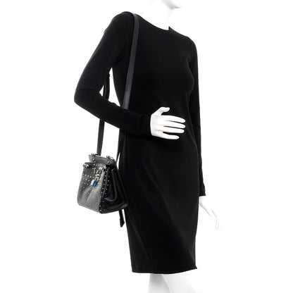 Valentino Garavani Calfskin Studded Small Joylock Satchel Black 2 of 8