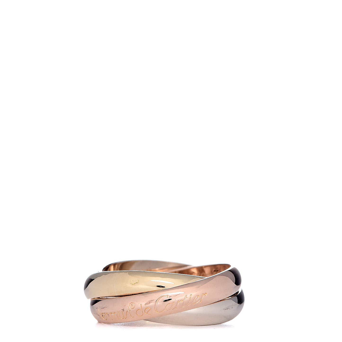 18K Pink Yellow White Gold Classic Les Must De Trinity Ring 54 6.75