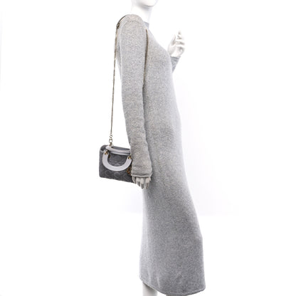Christian Dior Metallic Lambskin Cannage Mini Lady Dior Grey 2 of 14