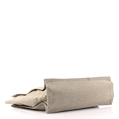 Saint Laurent Linen Calfskin Rive Gauche Tote Beige Sea Salt 4 of 16