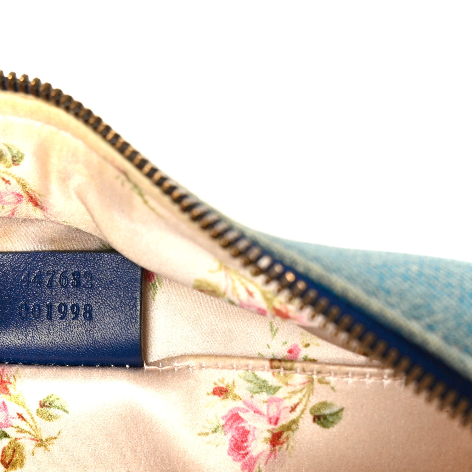 Gucci Denim Matelasse Small Pearly GG Marmont Chain Shoulder Bag Blue 7 of 11
