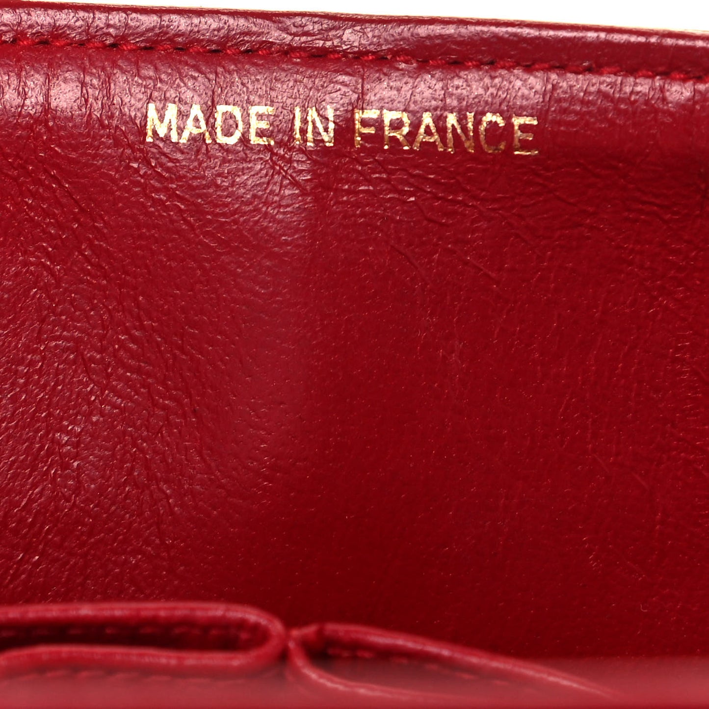 Lambskin Quilted Small Double Flap Red
