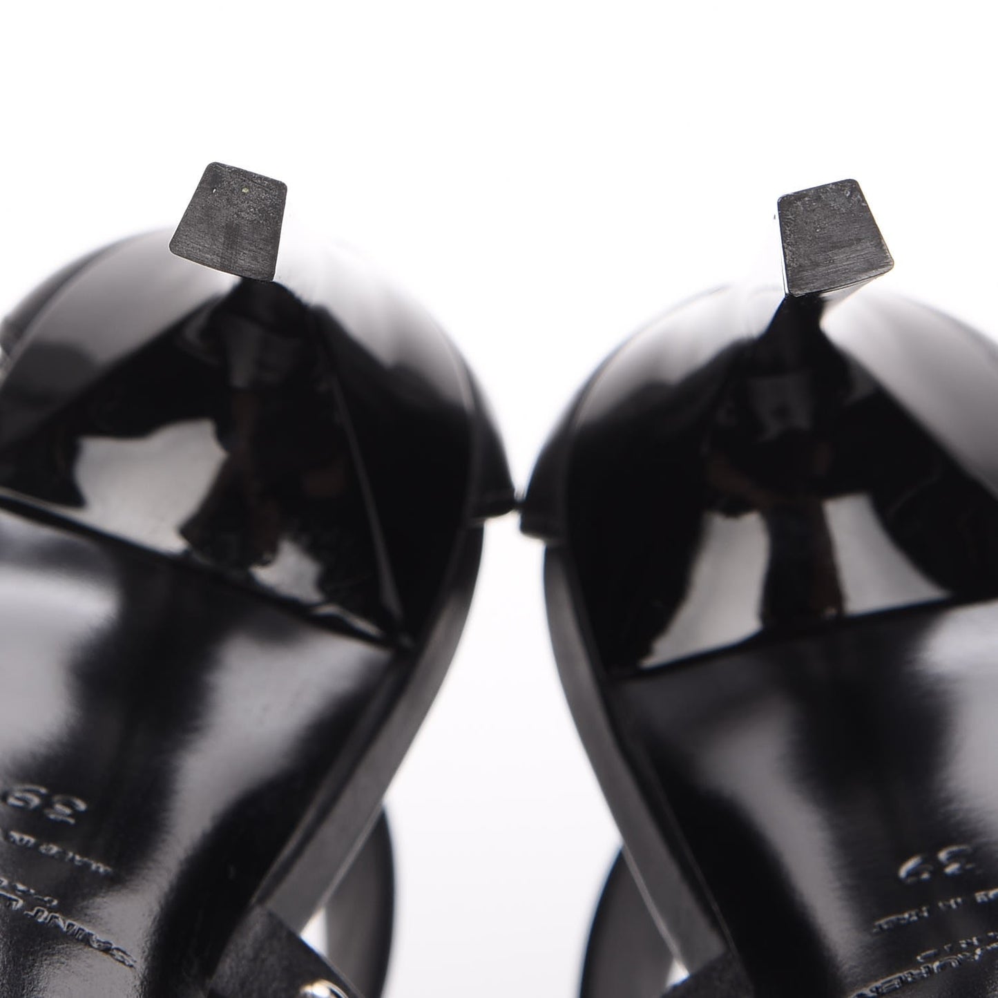 Calfskin Studded Iris Sandal Pumps 39 Black