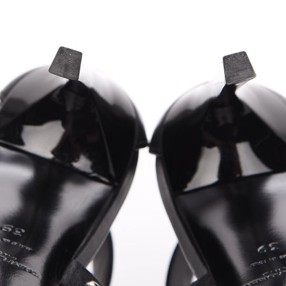 Saint Laurent Calfskin Studded Iris Sandal Pumps 39 Black 12 of 14