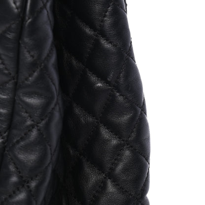 Chanel Lambskin Quilted CC Shopping Tote Black Rose Clair 11 of 11