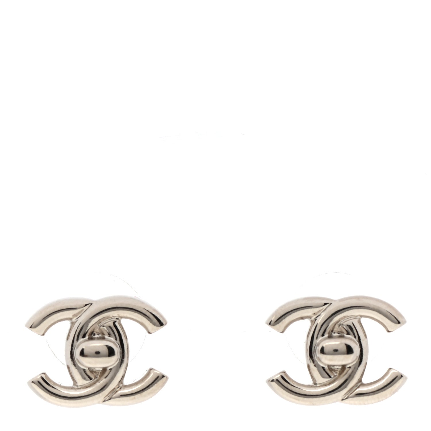 Chanel Metal CC Turnlock Clip On Earrings Gold 1 of 4