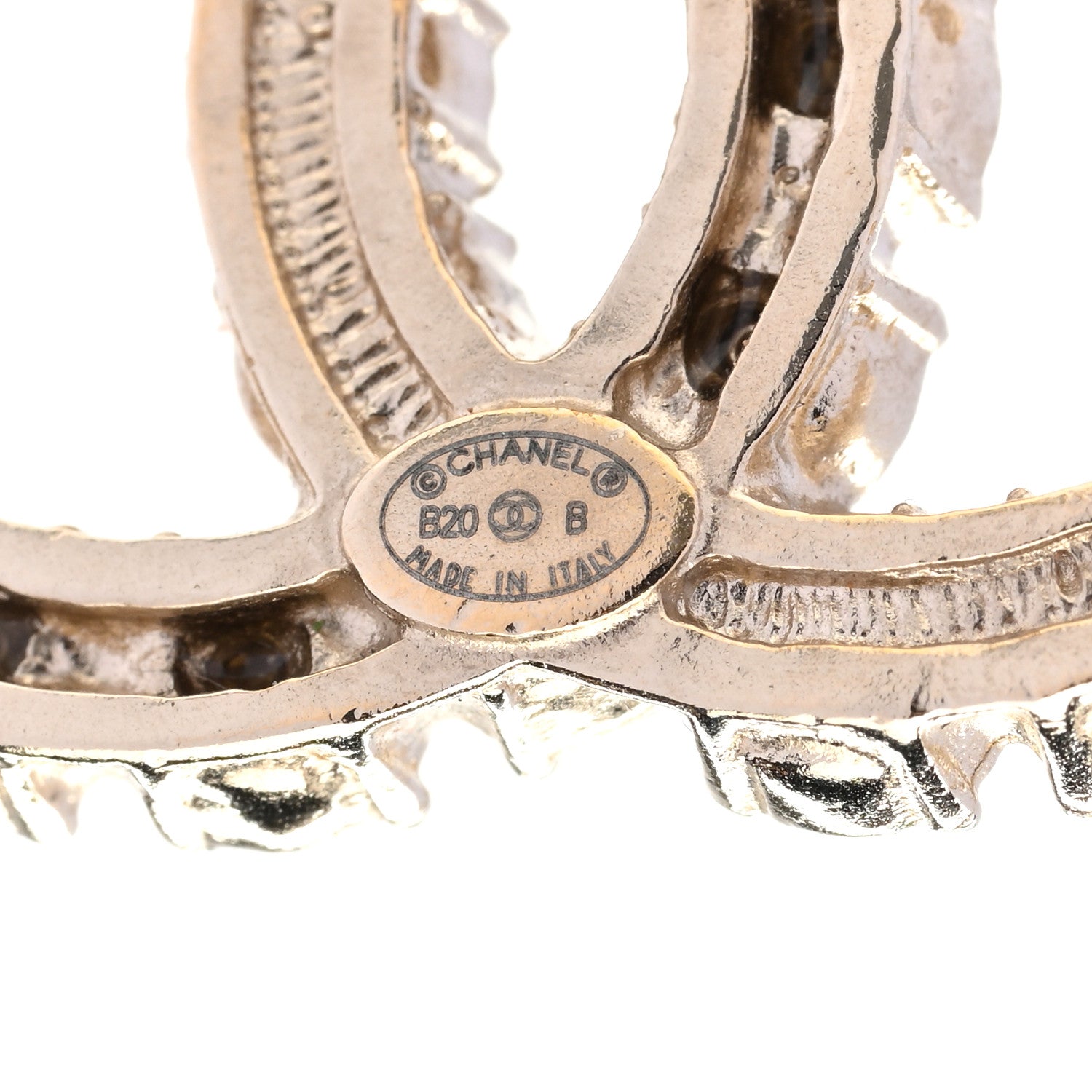 Chanel Crystal Pearl CC Dazzling Domino Earrings Gold 4 of 5