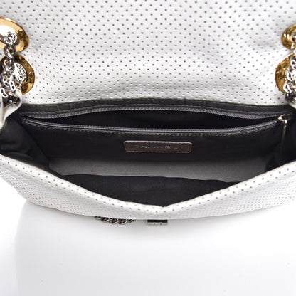 Chanel Lambskin Perforated Drill Flap White 5 of 8