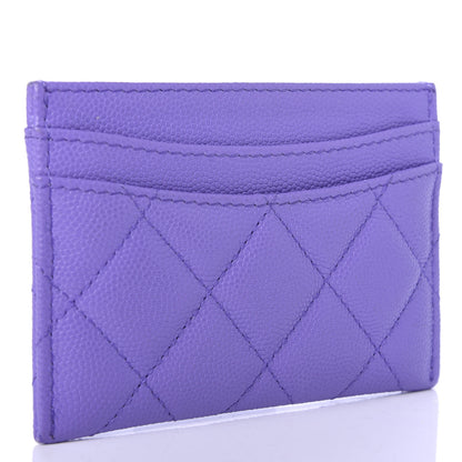 Chanel Caviar Quilted Card Holder Purple 3 of 9