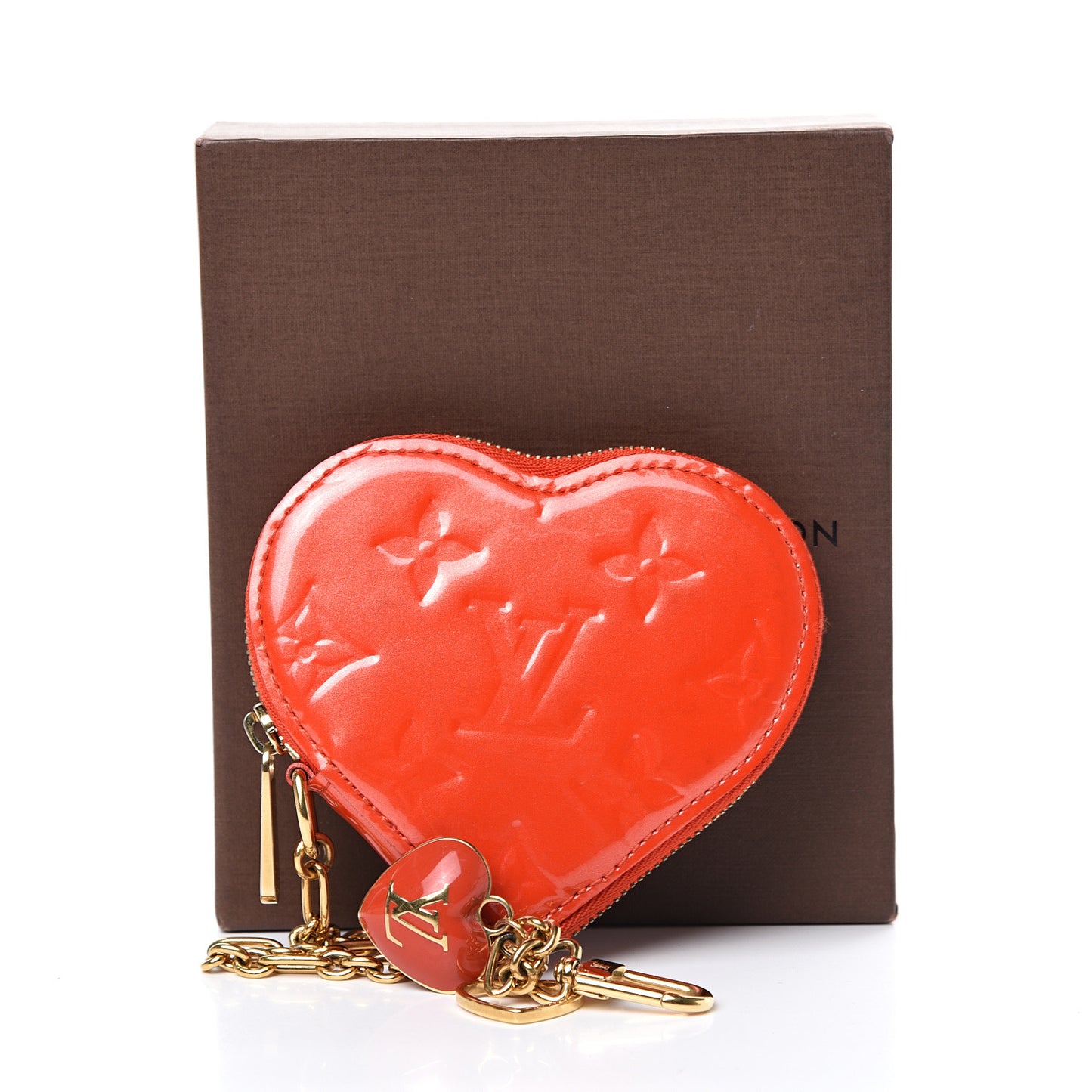 Vernis Heart Coin Purse Orange Sunset