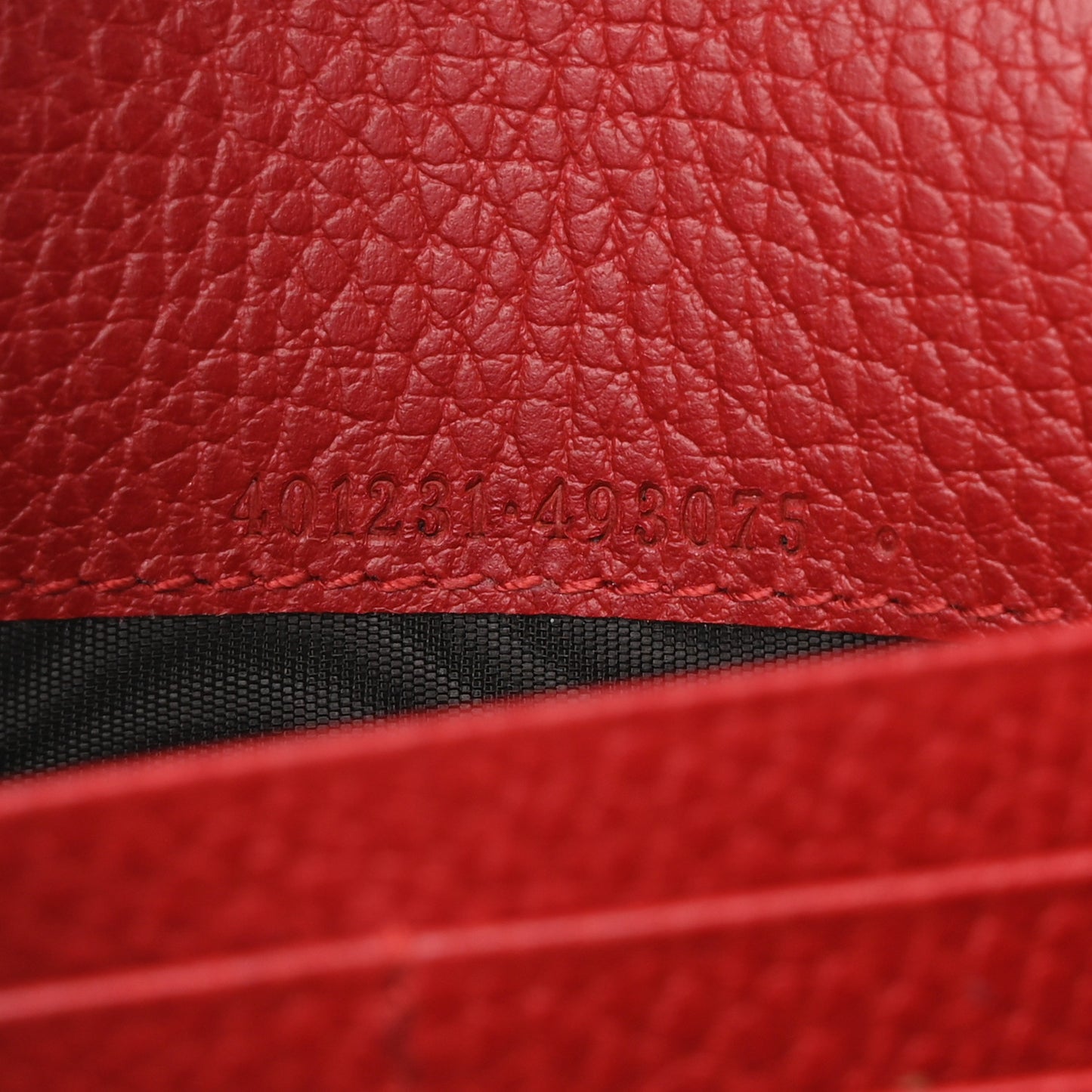 Calfskin Mini Dionysus Chain Wallet Hibiscus Red