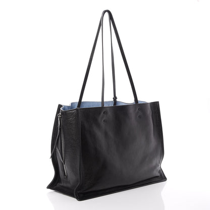 Prada Glace Calf Etiquette Tote Black Astrale 3 of 8