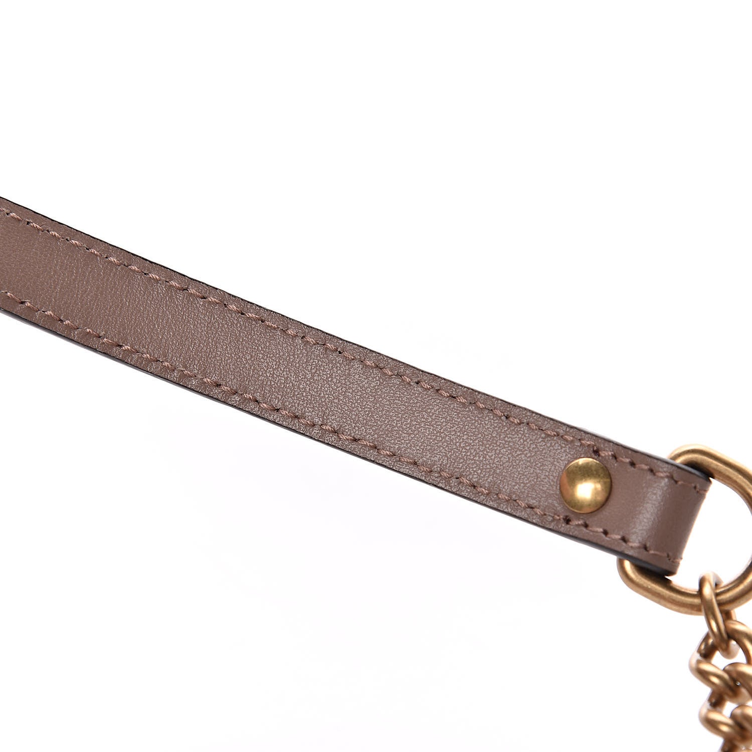 Gucci Calfskin Matelasse Mini GG Marmont Chain Shoulder Bag Nude 10 of 12