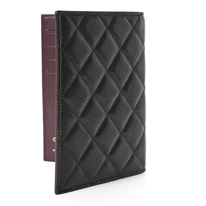 Chanel Iridescent Caviar Quilted Passport Holder Black 3 of 8