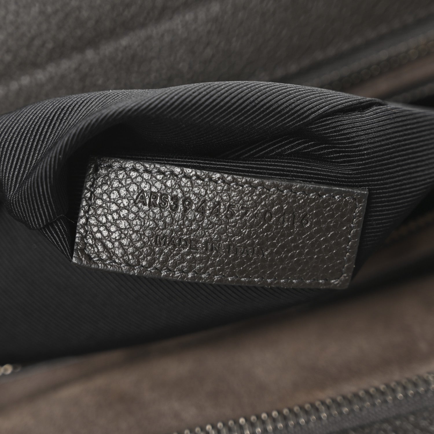 Saint Laurent Grained Calfskin Medium Cabas Rive Gauche Coal 7 of 10