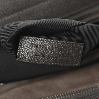 Saint Laurent Grained Calfskin Medium Cabas Rive Gauche Coal 7 of 10