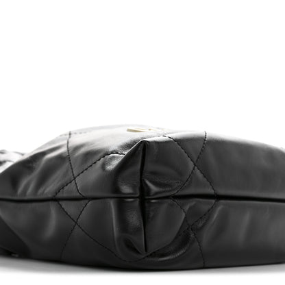 Chanel Shiny Calfskin Quilted Mini Chanel 22 Black White Black White 9 of 10