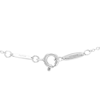 Tiffany Sterling Silver Diamond 16mm Elsa Peretti Open Heart Pendant Necklace 4 of 7