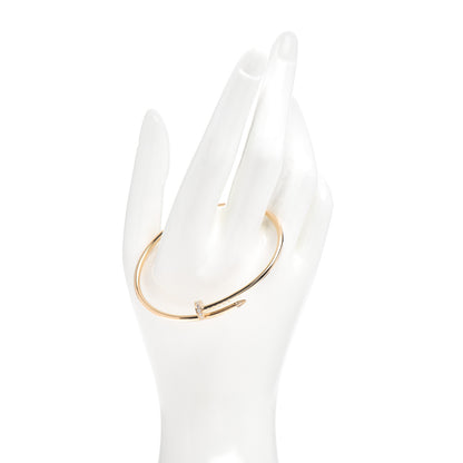 Cartier 18K Yellow Gold Diamond Small Juste Un Clou Bracelet 17 2 of 4