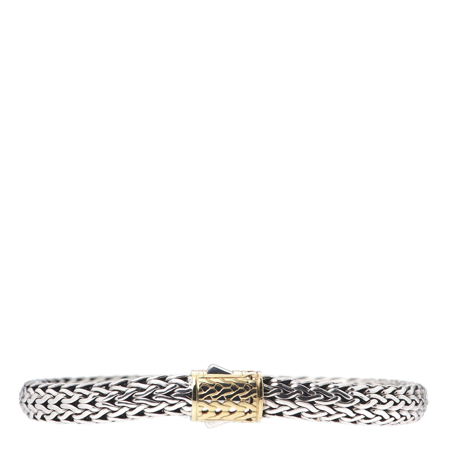 Sterling Silver 18K Yellow Gold 6.5mm Naga Station Bracelet
