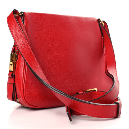 Tom Ford Grained Calfskin Medium Jennifer Crossbody Red 3 of 11