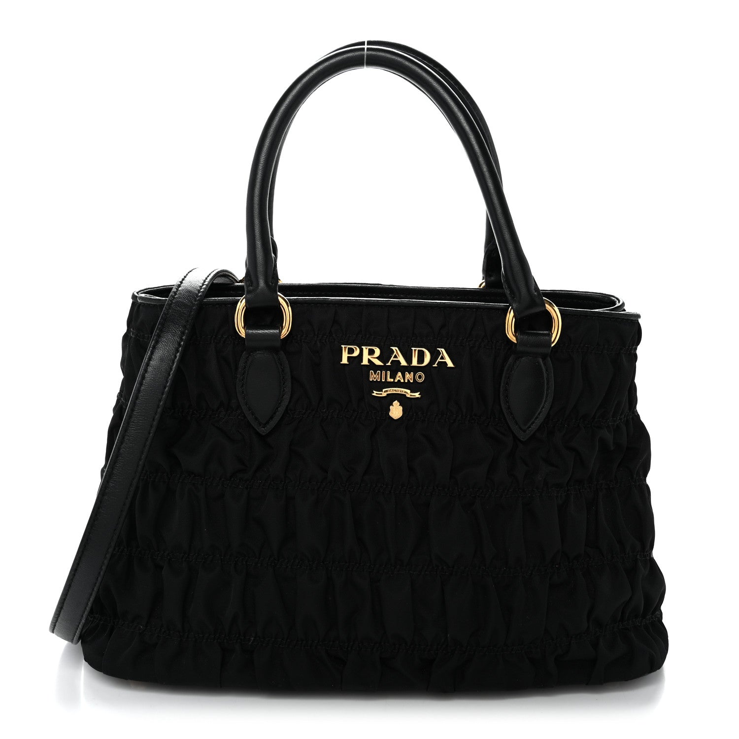 Prada Tessuto Nylon Gaufre Small Tote Black 1 of 10