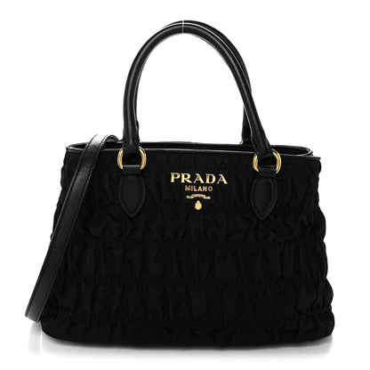Prada Tessuto Nylon Gaufre Small Tote Black 1 of 10