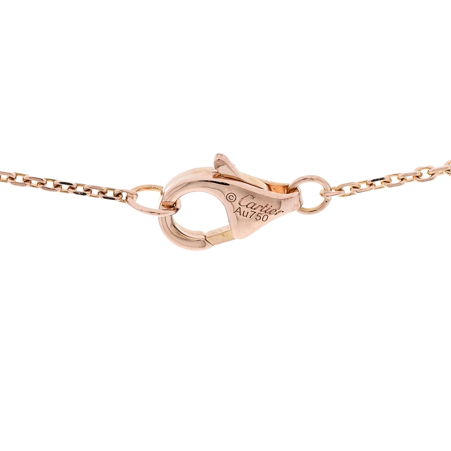 18K Pink Gold Diamond Pink Opal XS Amulette de Cartier Pendant Necklace