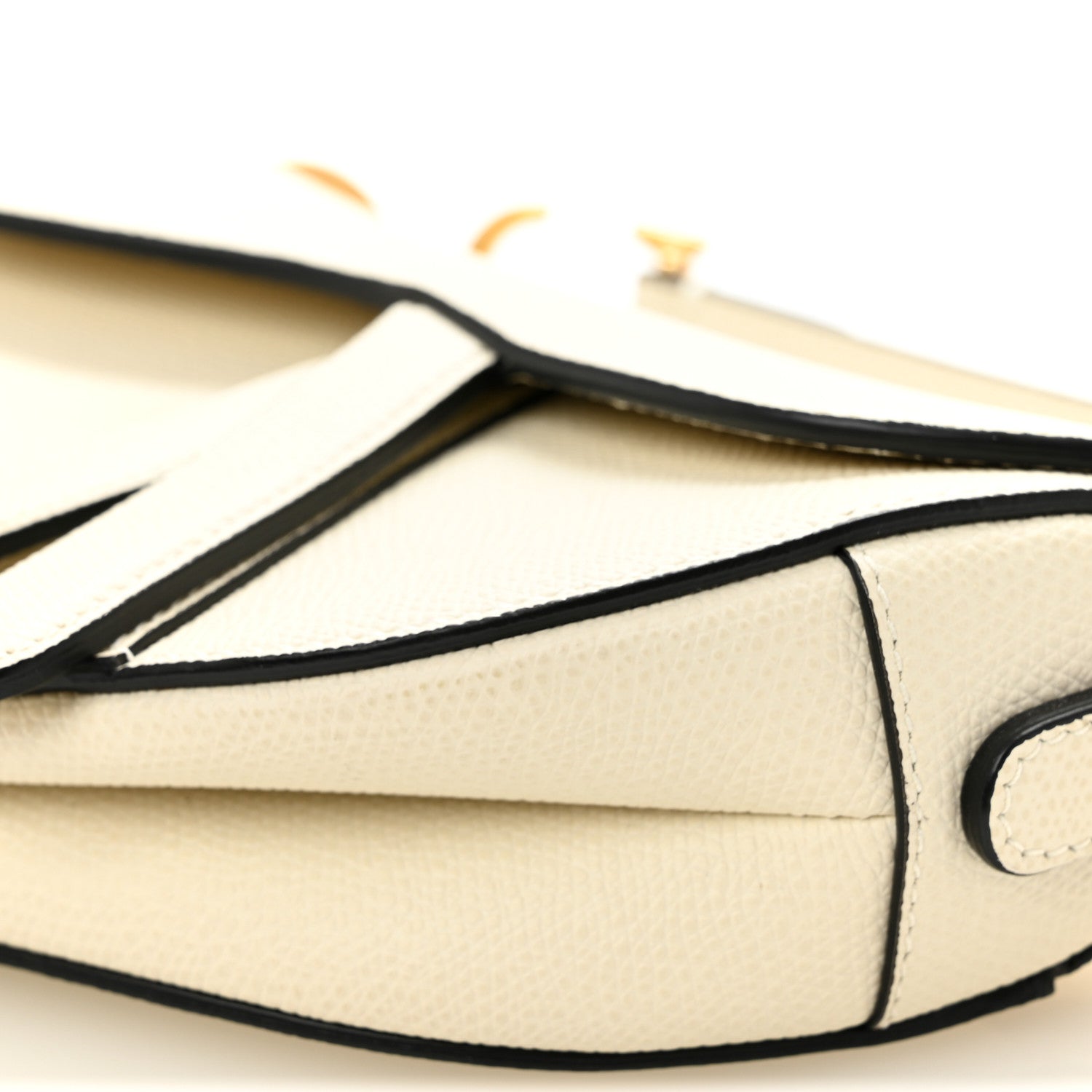 Christian Dior Grained Calfskin Mini Saddle Bag White 10 of 10