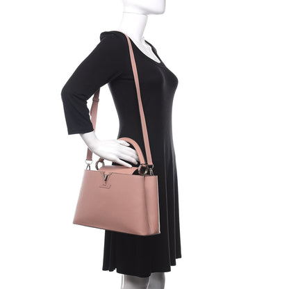 Louis Vuitton Taurillon Capucines PM Magnolia 2 of 9