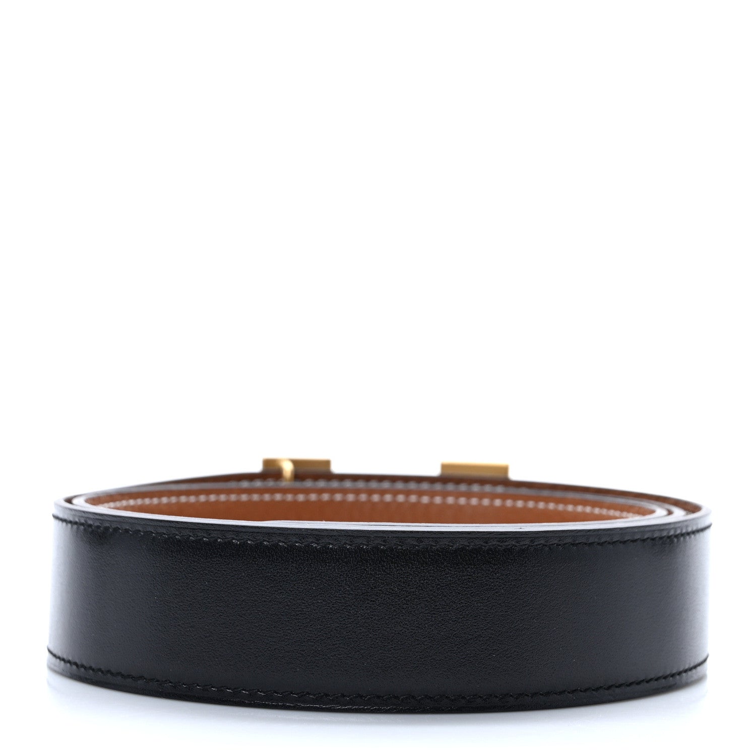 Hermes Swift Togo 32mm H Belt 90 36 Black Gold 2 of 4