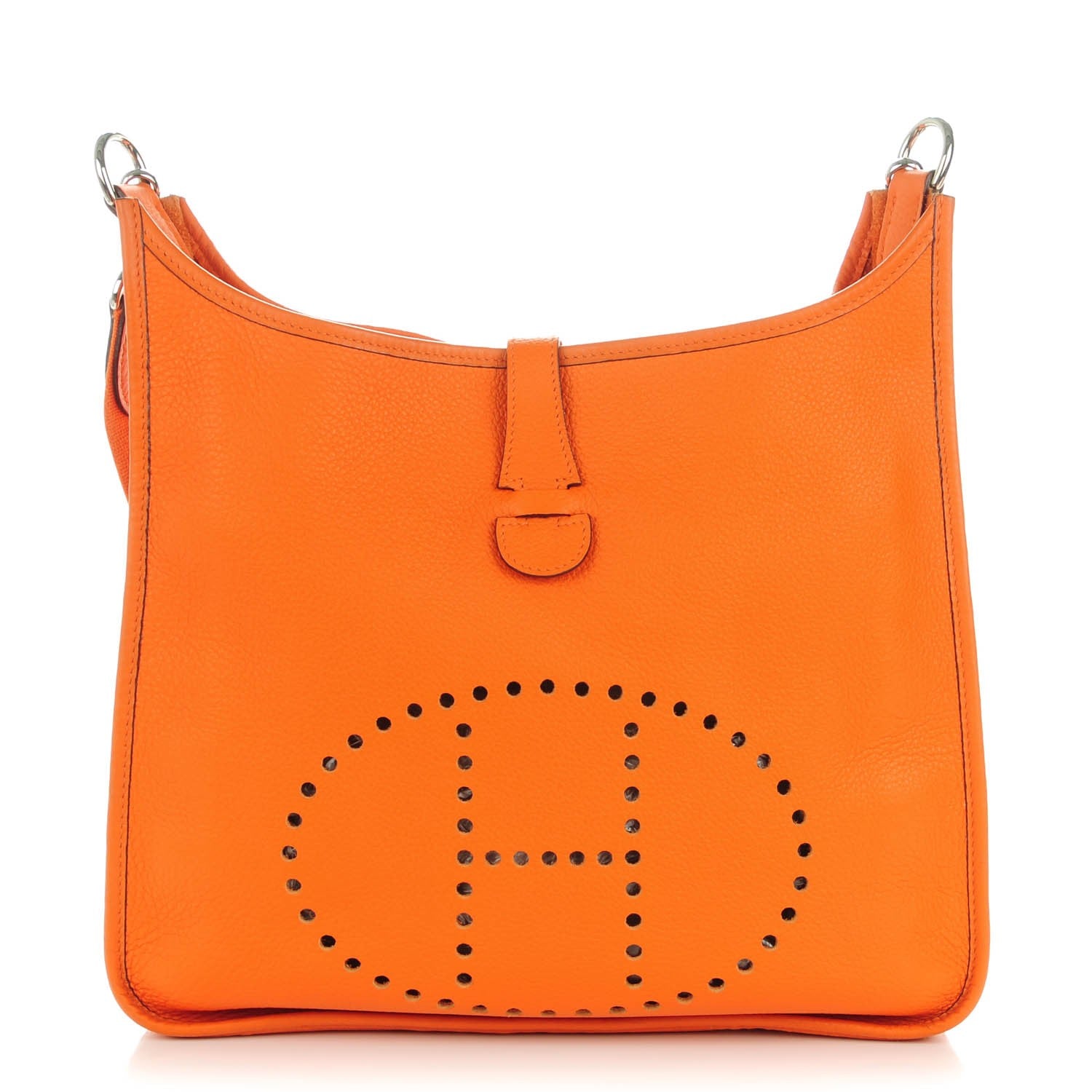 Hermes Taurillon Clemence Evelyne GM Orange 1 of 7