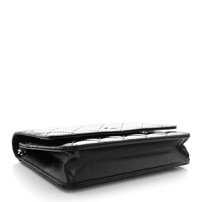 Chanel Patent Quilted Wallet On Chain WOC Black 4 of 12