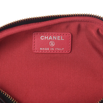 Chanel Aged Calfskin Quilted Gabrielle Classic Pouch Blue Black 6 of 9