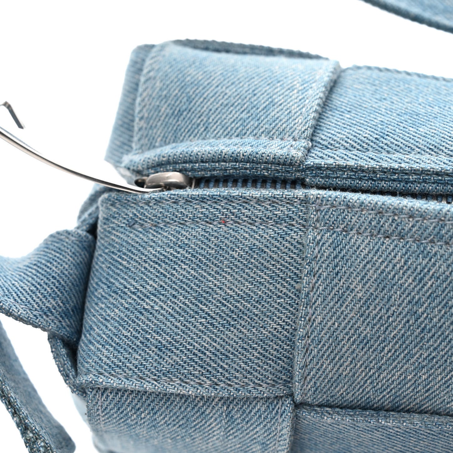 Denim Maxi Intrecciato Brick Cassette Bag Indigo