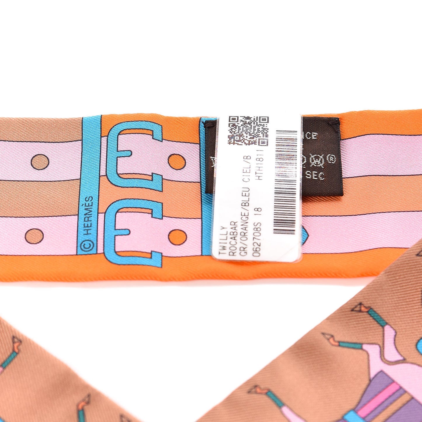 Silk Rocabar Twilly Orange Bleu Ciel