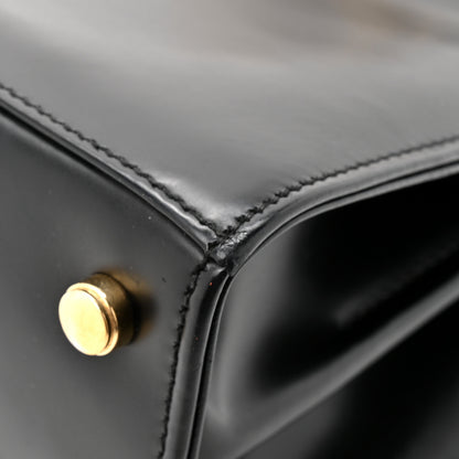 Salvatore Ferragamo Brushed Off Calfskin Small Iconic Top Handle Black 10 of 11