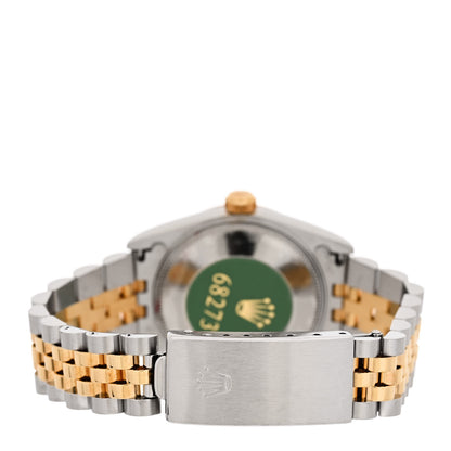 Rolex Stainless Steel 18K Yellow Gold 31mm Oyster Perpetual Datejust Watch White Roman 68273 3 of 6